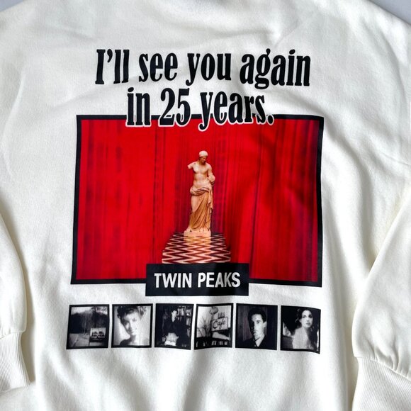 H&M NWT Women Twin Peaks Oversized Sweatshirt, Size Small - Picture 3 of 14